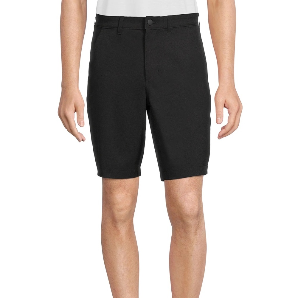 George Men's Synthetic Flat Front Short in black size 30
